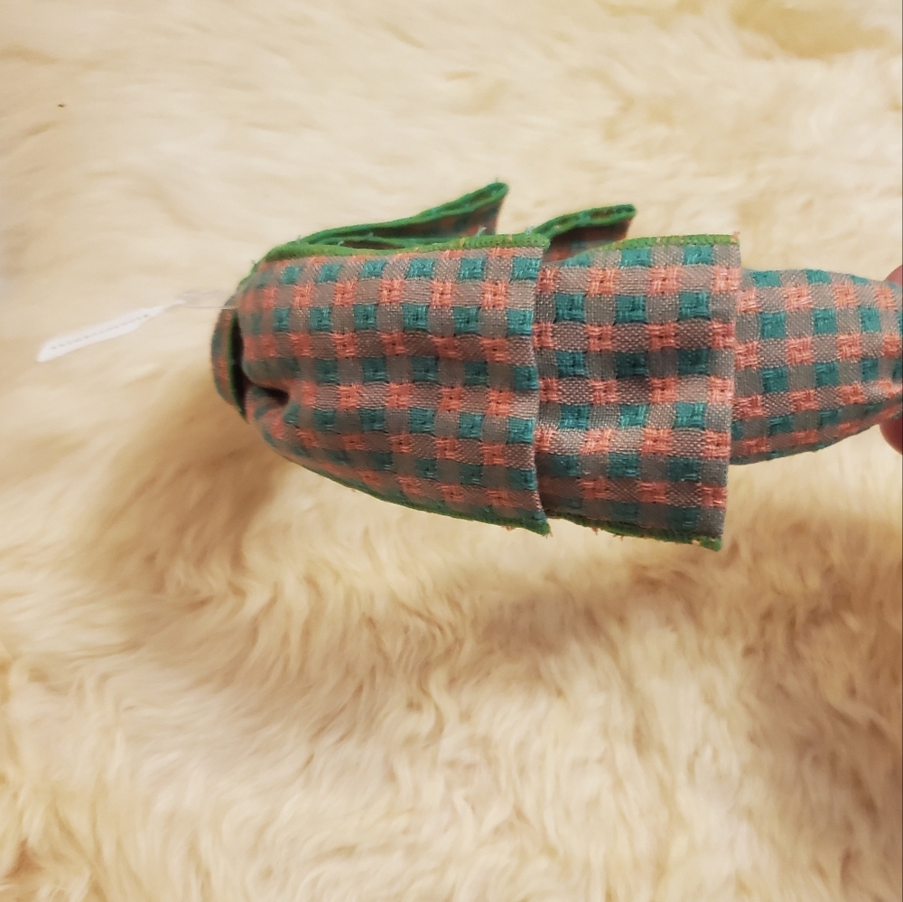 Anthropologie Sienna Bow Gingham Headband- green/pink - Picture 5 of 7